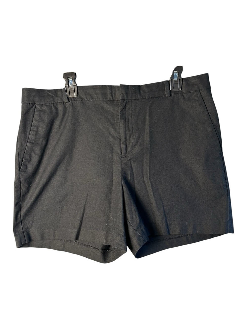 Banana Republic Women's Black Flat-Front Shorts Size 14 Casual Classic 5" Inseam - Picture 6 of 7